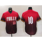 Philadelphia Phillies #10 JT Realmuto Red KLUNKIM 2024 City Connect Limited Stitched Jerseys