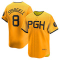 Pittsburgh Pirates #8 Willie Stargell Gold KLUNKIM City Connect Limited Player Jersey