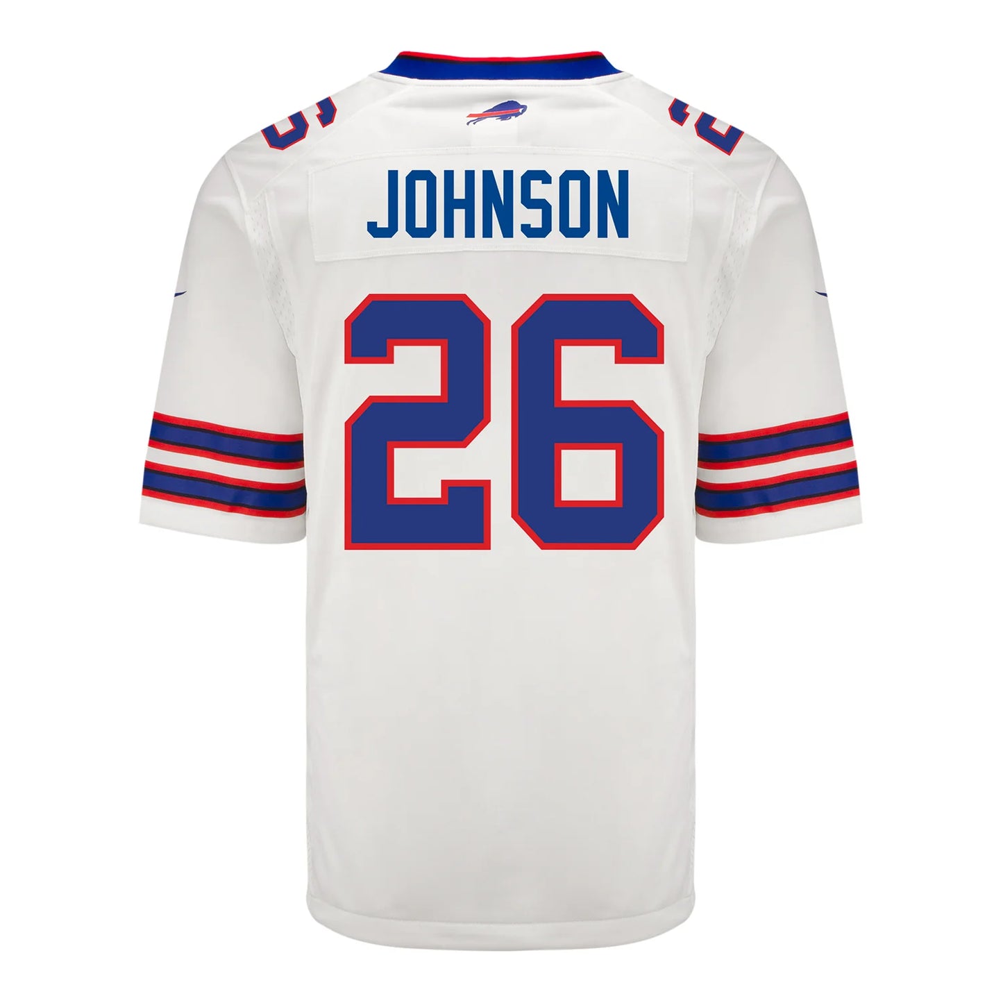 B.Bills #26 Ty Johnson White Game Player Jersey Football Stitched American Jerseys