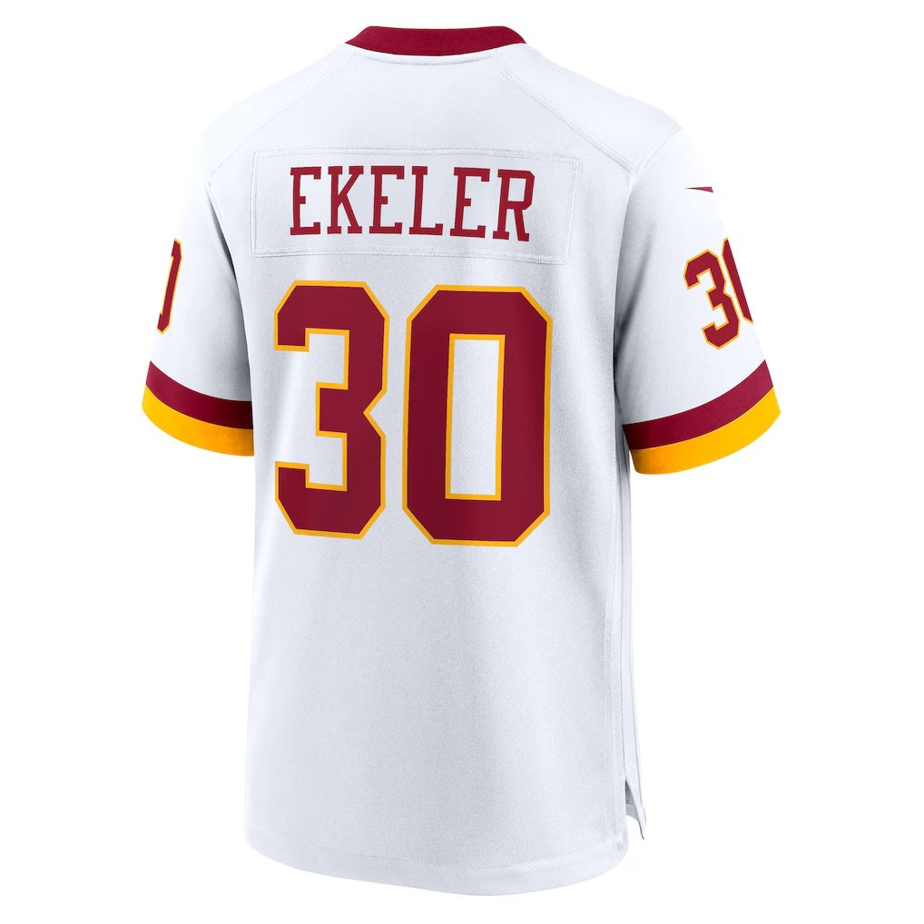 W.Commanders #30 Austin Ekeler White KLUNKIM Game Jersey