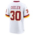 W.Commanders #30 Austin Ekeler White KLUNKIM Game Jersey