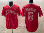 Los Angeles Angels #5 Albert Pujols Red KLUNKIM Stitched Jersey