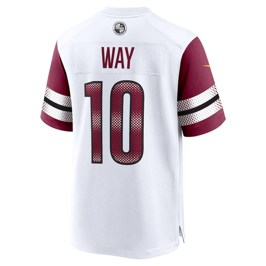 W.Commanders #10 Tress Way White KLUNKIM Game Jersey