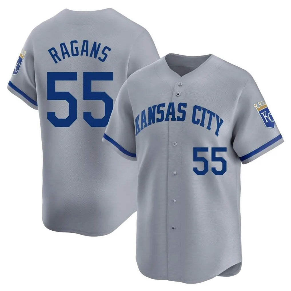 Kansas City Royals #55 Cole Ragans Player Gray KLUNKIM Limited Home Stitched Jerseys