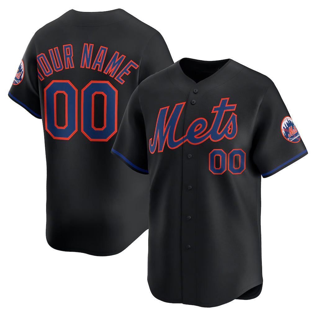 Custom New York Mets Black KLUNKIM Alternate Limited Jersey