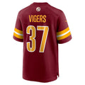 W.Commanders #37 Car'lin Vigers Burgundy KLUNKIM Team Game Jersey