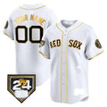 Custom Boston Red Sox 2024 Spring Training Patch Vapor Premier Limited Jersey - White Gold KLUNKIM