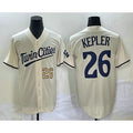 Minnesota Twins #26 Max Kepler Number Cream KLUNKIM 2022 City Connect Cool Base Stitched Jersey