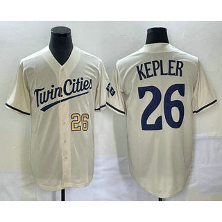 Minnesota Twins #26 Max Kepler Number Cream KLUNKIM 2022 City Connect Cool Base Stitched Jersey