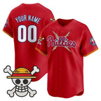 Custom Philadelphia Phillies x One Piece Red KLUNKIM Vapor Premier Limited Jersey - Stitched