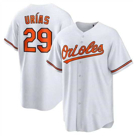 Baltimore Orioles #29 Ramón Urías White Authentic Player Jersey Baseball Jerseys