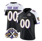 Custom B.Ravens Active Player Black White KLUNKIM 2023 F.U.S.E With Patch Throwback Vapor Limited Stitched Jersey