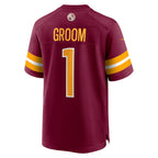 W.Commanders Number #1 Groom Burgundy KLUNKIM Game Jersey