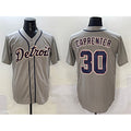 Detroit Tigers #30 Kerry Carpenter Grey KLUNKIM Cool Base Stitched Jersey
