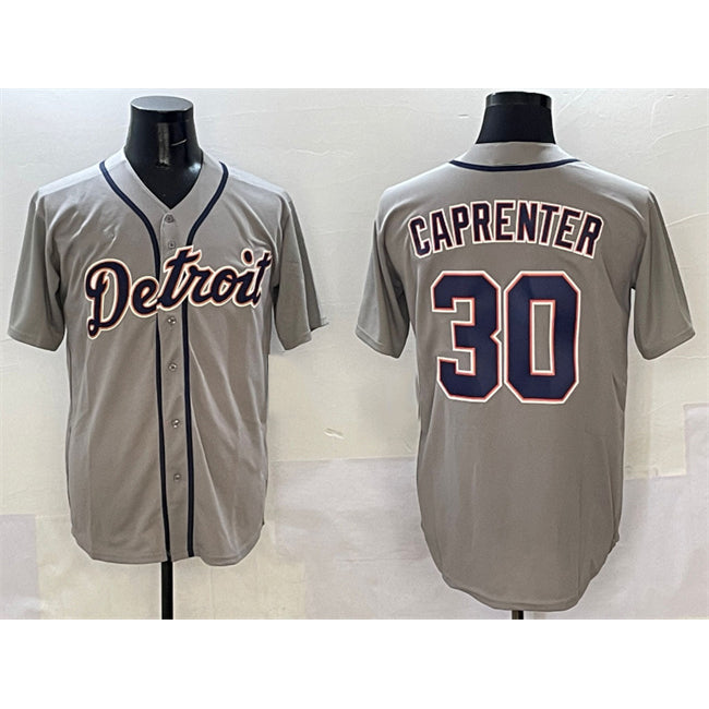 Detroit Tigers #30 Kerry Carpenter Grey KLUNKIM Cool Base Stitched Jersey