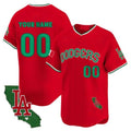 Custom Los Angeles Dodgers Mexico California Patch Vapor Premier Limited Jersey V3 - Red KLUNKIM