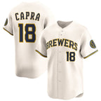 Milwaukee Brewers #18 Vinny Capra Cream KLUNKIM 2025 Limited Stitched Jersey