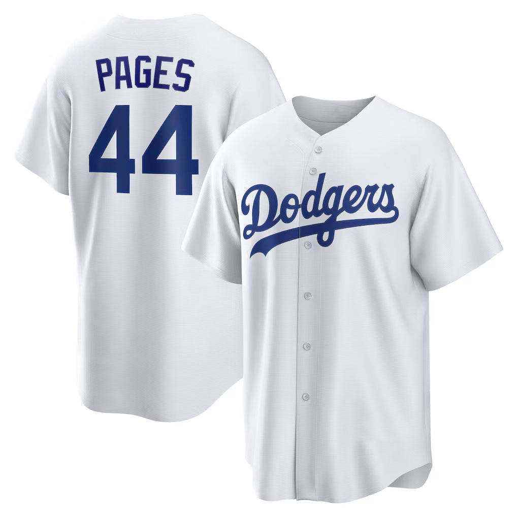 Los Angeles Dodgers #44 Andy Pages White KLUNKIM Home Replica Jersey