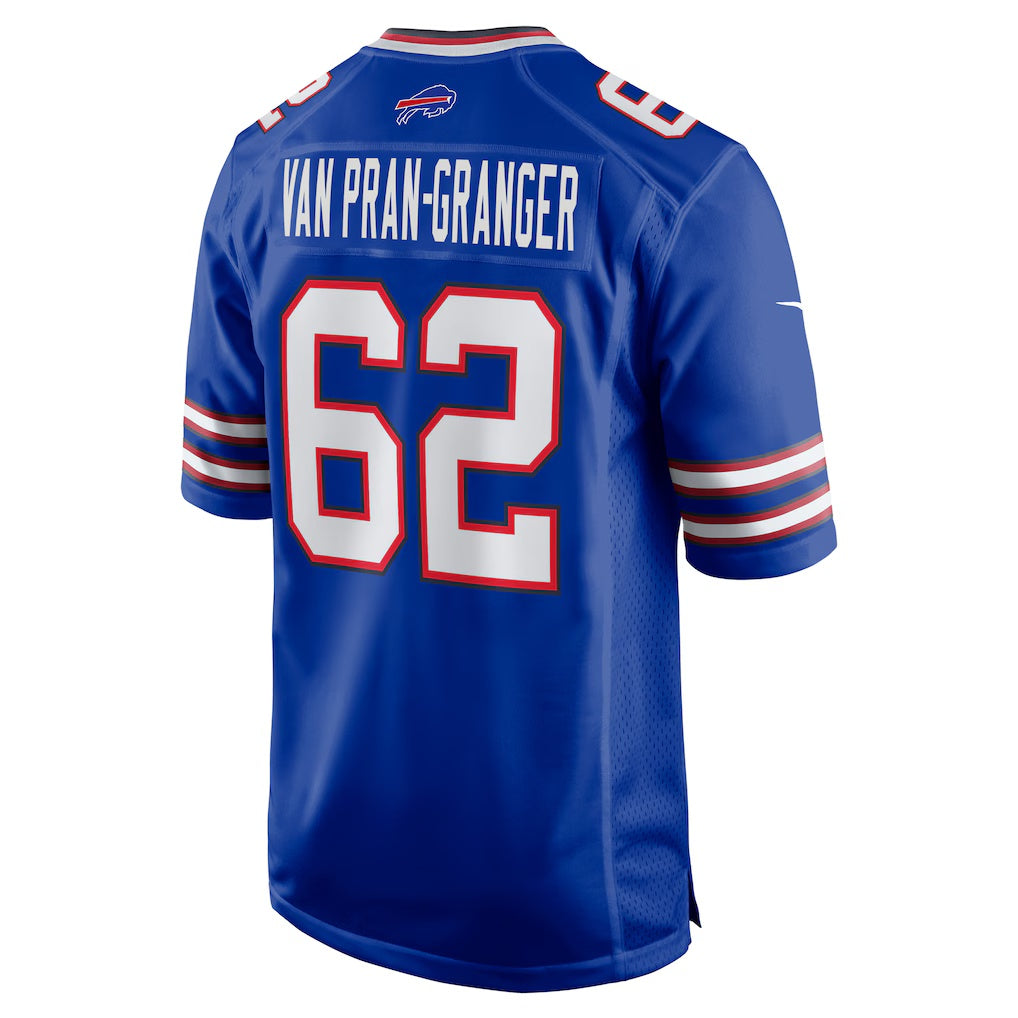 B.Bills #62 Sedrick Van Pran-Granger Royal KLUNKIM Game Jersey