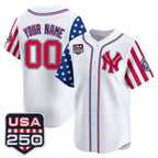 Custom New York Yankees America 250 Edition Vapor Premier Limited White KLUNKIM Stitched Jerseys