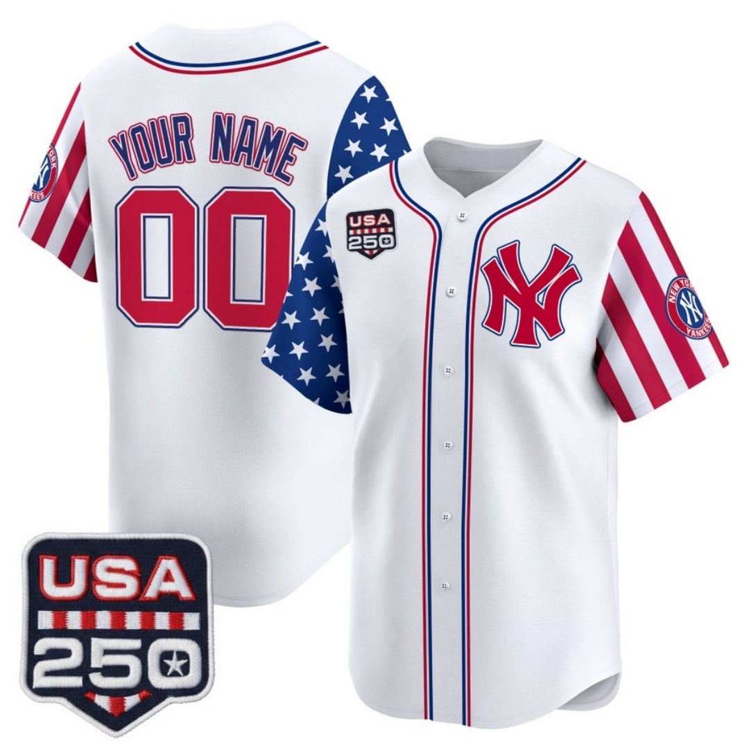 Custom New York Yankees America 250 Edition Vapor Premier Limited White KLUNKIM Stitched Jerseys