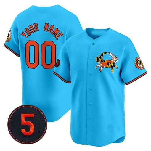 Custom Baltimore Orioles Robinson Patch Vapor Premier Limited Jersey V3 - Blue KLUNKIM