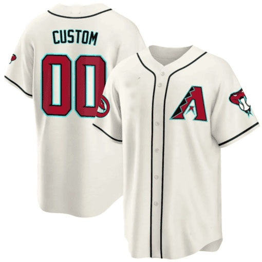 Custom Arizona Diamondbacks 2024 Cool Base Jersey - Cream KLUNKIM