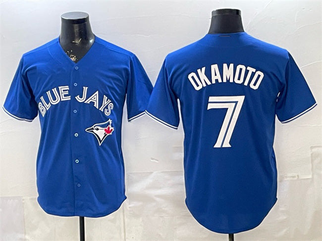 Toronto Blue Jays #7 Kazuma Okamoto Royal KLUNKIM 2026 Cool Base Stitched Jersey