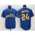 Seattle Mariners #24 Ken Griffey Blue KLUNKIM 2023 City Connect Cool Base Stitched Jersey