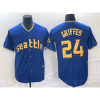 Seattle Mariners #24 Ken Griffey Blue KLUNKIM 2023 City Connect Cool Base Stitched Jersey