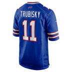 B.Bills #11 Mitchell Trubisky Royal KLUNKIM Game Jersey