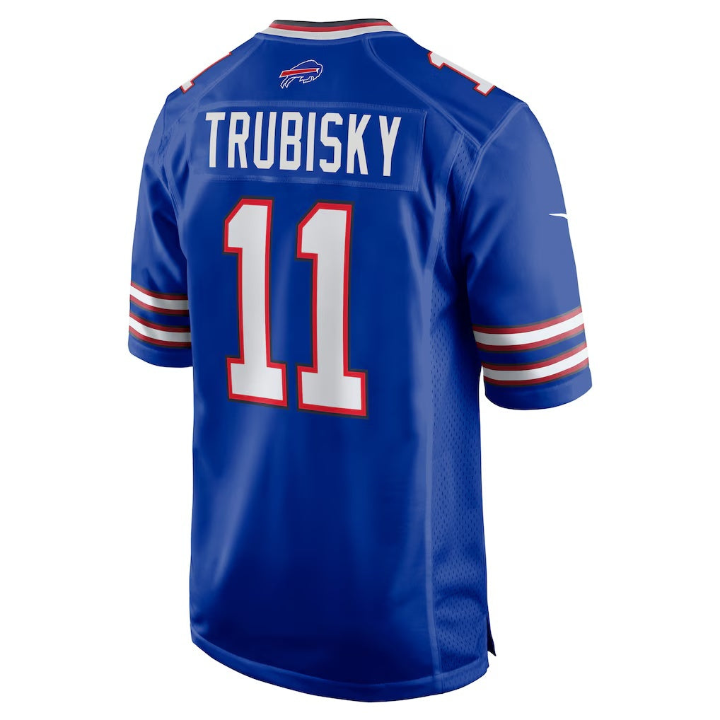 B.Bills #11 Mitchell Trubisky Royal KLUNKIM Game Jersey