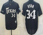 Texas Rangers #34 Nolan Ryan Black KLUNKIM Gothic Mexico 2025 Vapor Premier Limited Jersey