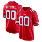 Custom B.Bills Red KLUNKIM Alternate Game Jersey