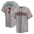 Arizona Diamondbacks #7 Corbin Carroll Gray KLUNKIM Road Replica Jersey