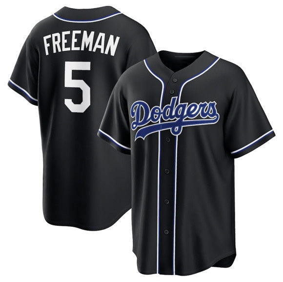 Los Angeles Dodgers #5 Freddie Freeman 2026 Black KLUNKIM Out Stitched Jersey