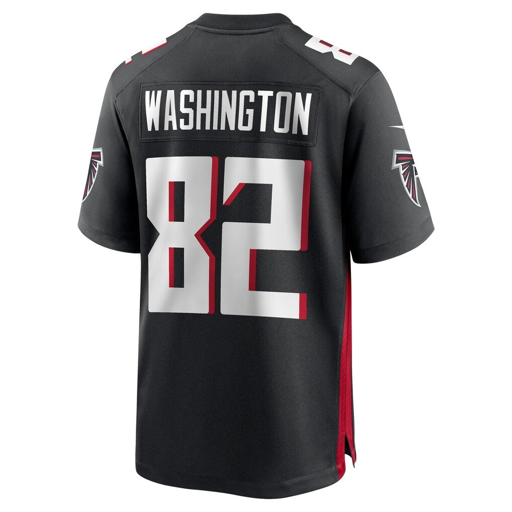 A.Falcons #82 Casey Washington Black KLUNKIM Team Game Jersey