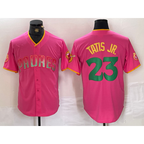 San Diego Padres #23 Fernando Tatis Jr. Pink KLUNKIM Cool Base Stitched Jersey 2