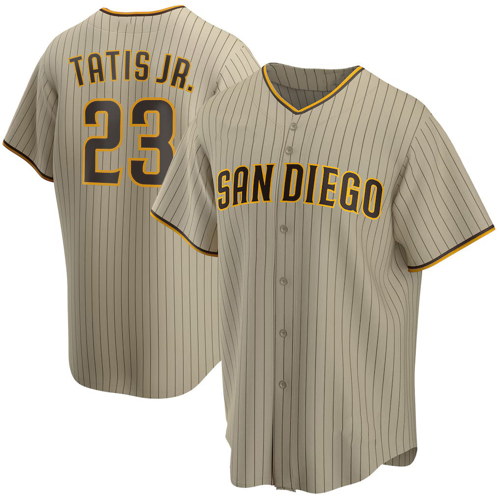 San Diego Padres #23 Fernando Tatis Jr. Tan KLUNKIM Alternate Replica Player Jersey