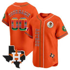 Custom Houston Astros Mexico Vapor Premier Limited Jersey V4 - Orange KLUNKIM