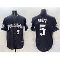 Philadelphia Phillies #5 Bryson Stott Black KLUNKIM Gothic Vapor Limited Stitched Jersey