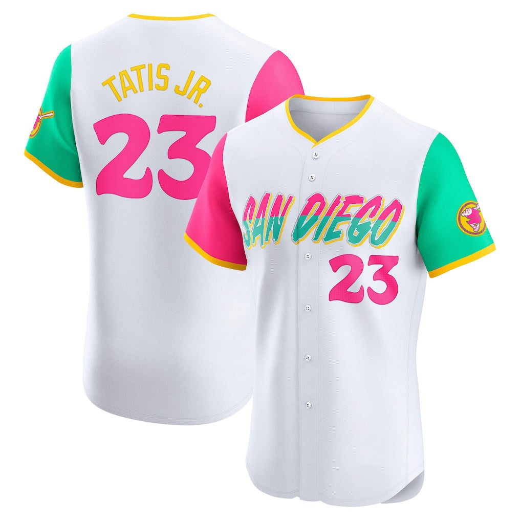 San Diego Padres #23 Fernando Tatis Jr. White KLUNKIM City Connect Elite Jersey