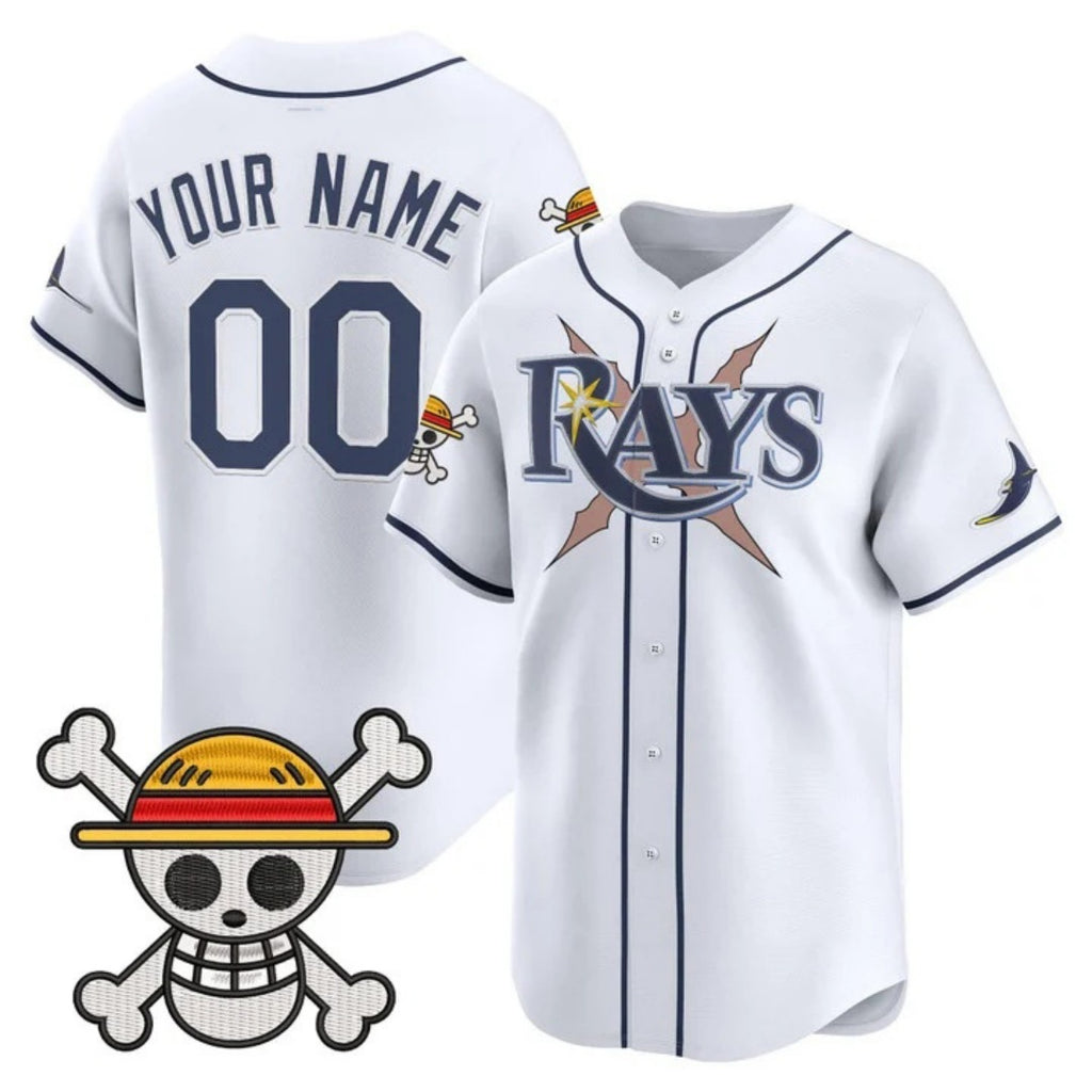 Custom Tampa Bay Rays x One Piece White KLUNKIM Vapor Premier Limited Jersey - Stitched