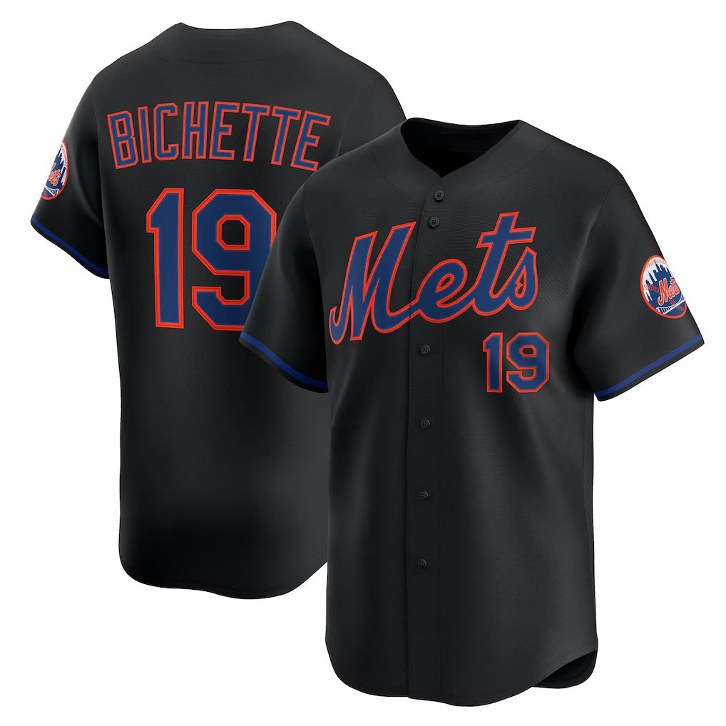 New York Mets #19 Bo Bichette Black KLUNKIM Alternate Limited Jersey