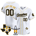 Custom Houston Astros Houston Rodeo Patch Vapor Premier Limited Jersey ¨C White KLUNKIM