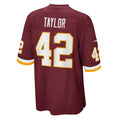 W.Football Team #42 Charley Taylor Burgundy KLUNKIM Retired Player Jersey