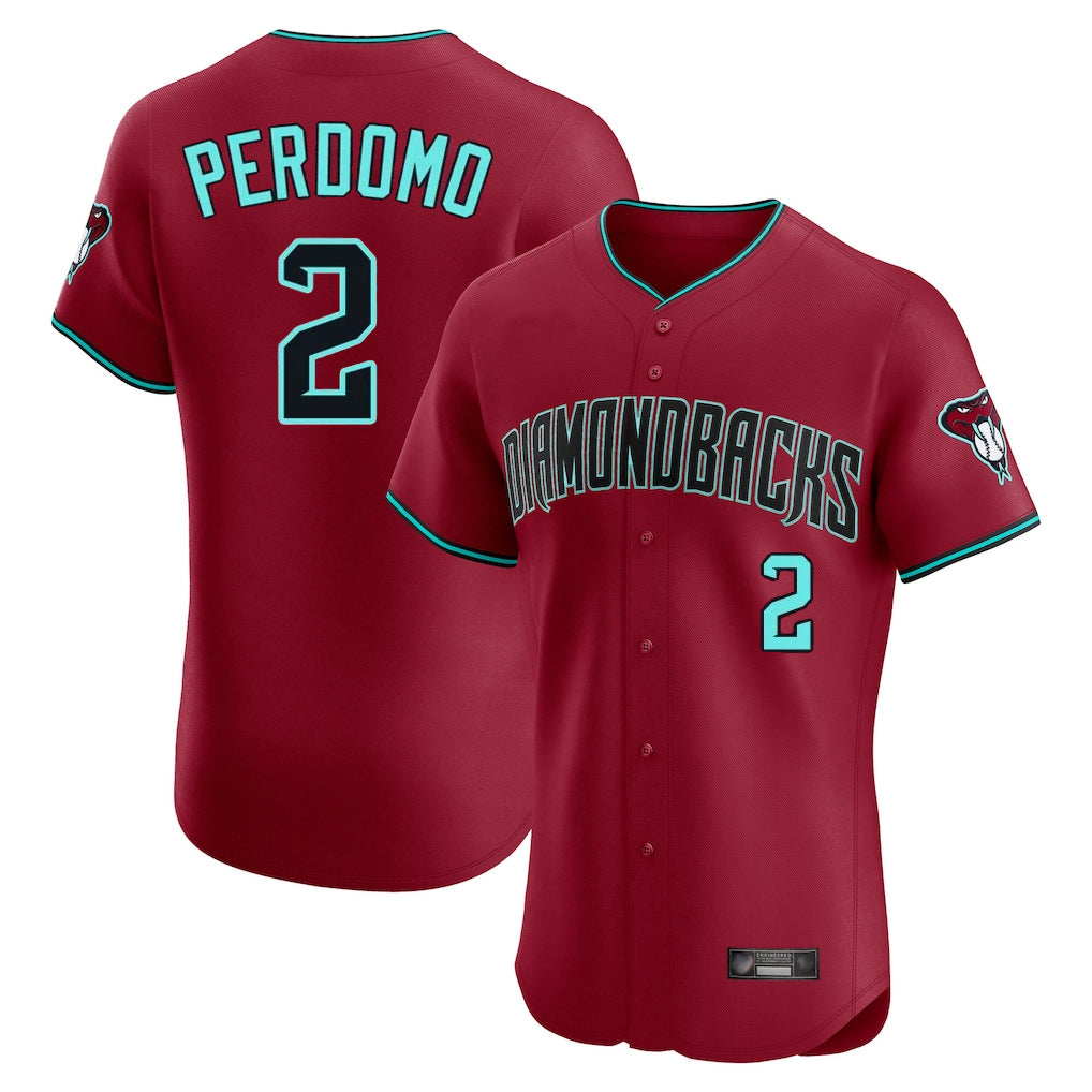 Arizona Diamondbacks #2 Geraldo Perdomo Player Red KLUNKIM Limited Elite Home Game Stitched Jerseys
