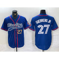 Toronto Blue Jays #27 Vladimir Guerrero Jr Blue KLUNKIM Cool Base Stitched Jerseys