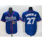 Toronto Blue Jays #27 Vladimir Guerrero Jr Blue KLUNKIM Cool Base Stitched Jerseys
