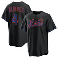 New York Mets #4 Francisco Alvarez Black KLUNKIM Alternate Replica Jersey
